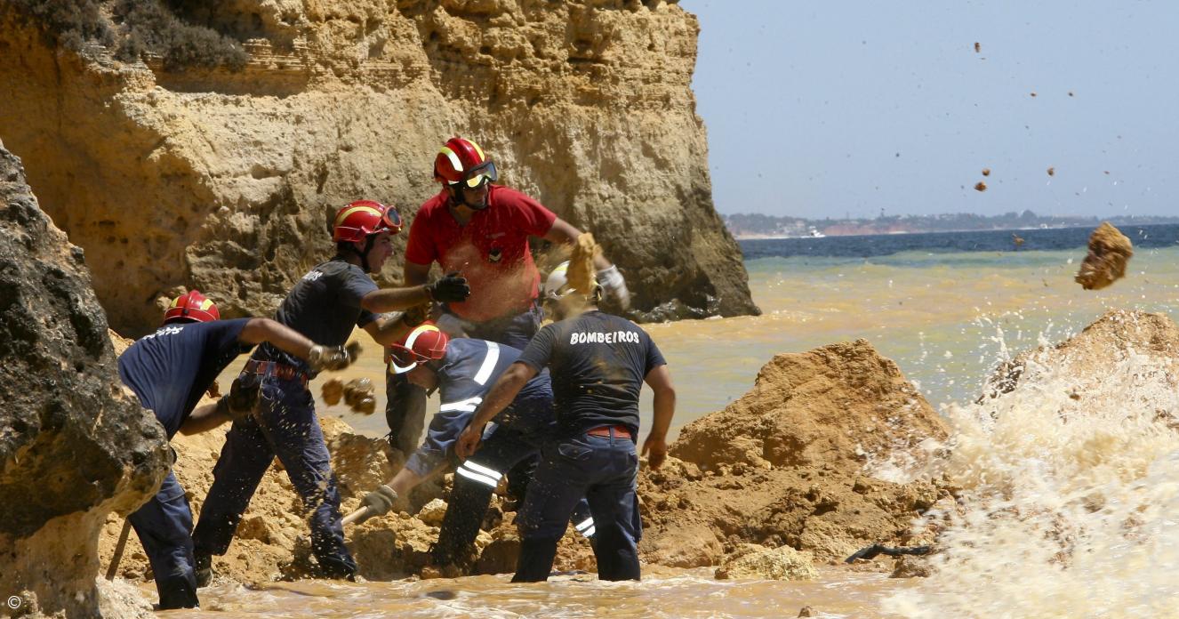 Derrocada em Albufeira arriba