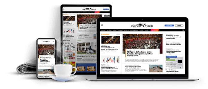 Açoriano oriental em todos os tipos de despositivos.